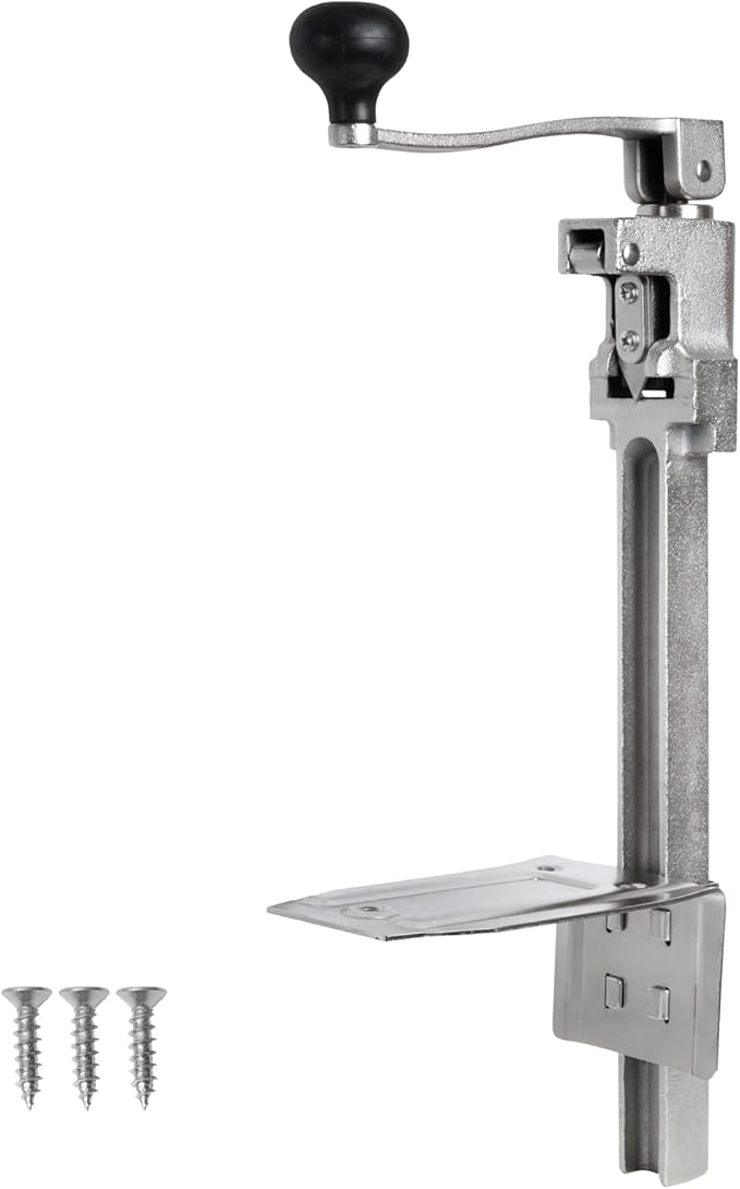 Commercial Can Opener Heavy Duty for 11100, 19”/48cm Heavy Duty Table Mount Manual Can Opener for Cans Up to 13” Tall, Plated Steel Base Stainless Steel Blade Can Opener