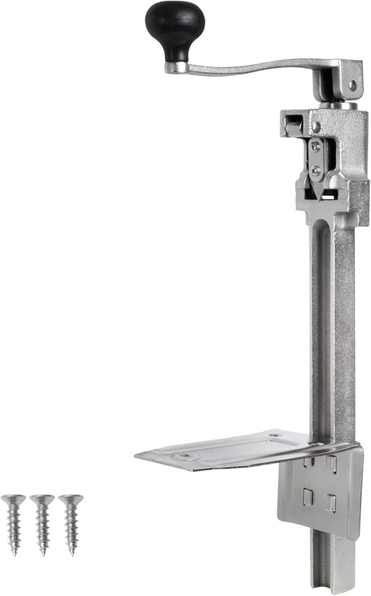 Commercial Can Opener Heavy Duty for 11100, 19”/48cm Heavy Duty Table Mount Manual Can Opener for Cans Up to 13” Tall, Plated Steel Base Stainless Steel Blade Can Opener