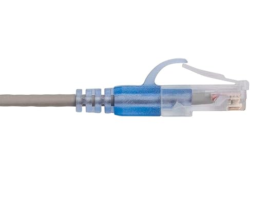 Monoprice Cat6A 6in Gray 10-Pk Patch Cable UTP 30AWG 10G Pure Bare Copper Snagless RJ45 SlimRun Series Ethernet Cable