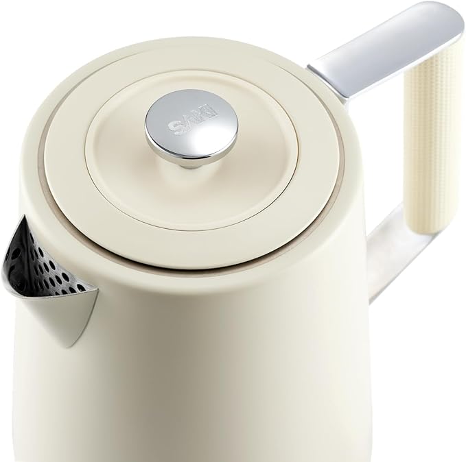 SAKI Luna Electric Kettle Temperature Control with 7 Presets, 60min Temperature Hold 1.75L Electric Tea Kettle, 304 Stainless Steel Kettle, Auto-Off & Boil-Dry Protection, BPA Free (Pearl White)