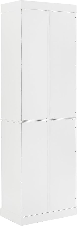 Crosley Furniture Stanton 2-Piece Pantry Storage Cabinet Set with Shelves, Kitchen, Dining, or Laundry Room, White