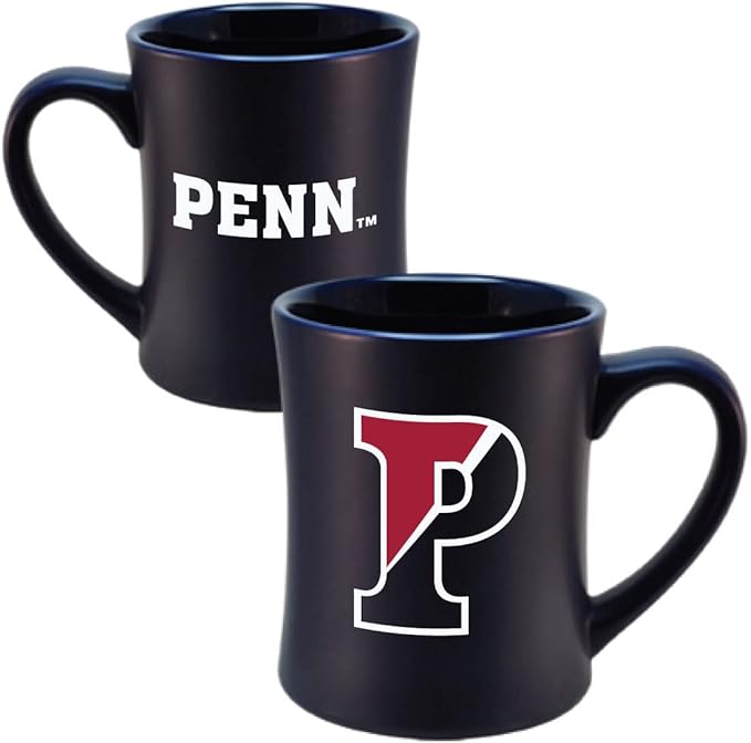University of Pennsylvania Quakers Ceramic 16oz Sculpted Mug – Official Team Logo Coffee Cup – Handwash Recommended – Individually Boxed