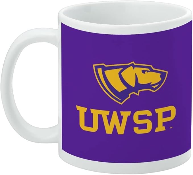 University of Wisconsin-Stevens Point Primary Logo Ceramic Coffee Mug, Novelty Gift Mugs for Coffee, Tea and Hot Drinks, 11oz, White