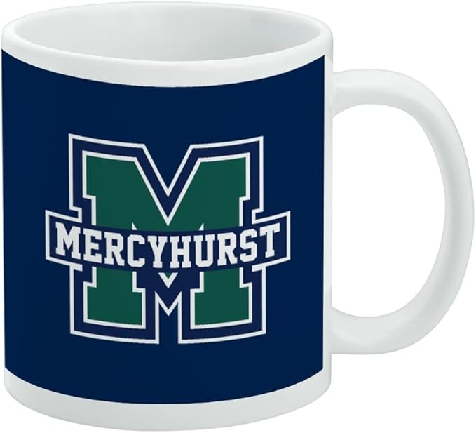 Mercyhurst University Primary Logo Ceramic Coffee Mug, Novelty Gift Mugs for Coffee, Tea and Hot Drinks, 11oz, White