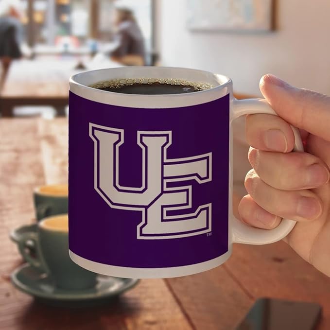 University of Evansville Primary Logo Ceramic Coffee Mug, Novelty Gift Mugs for Coffee, Tea and Hot Drinks, 11oz, White