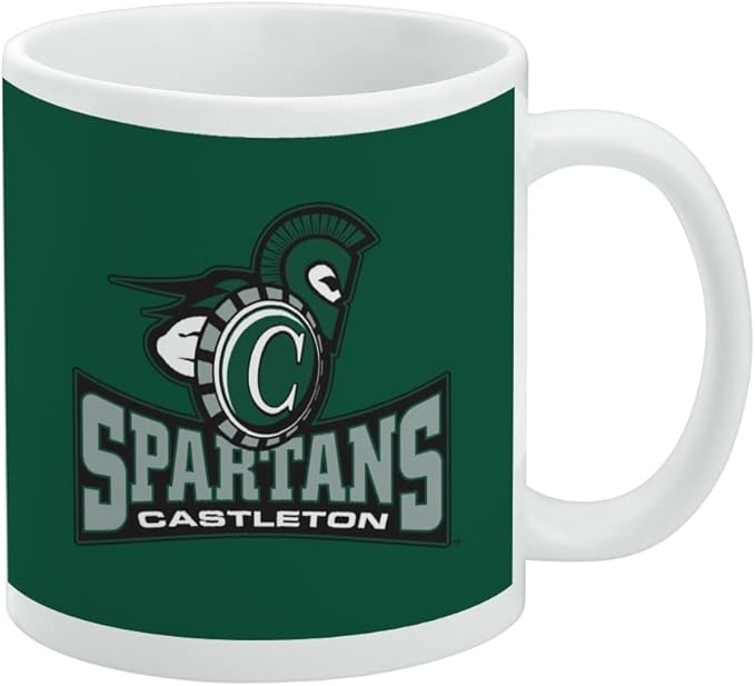 Castleton University Primary Logo Ceramic Coffee Mug, Novelty Gift Mugs for Coffee, Tea and Hot Drinks, 11oz, White