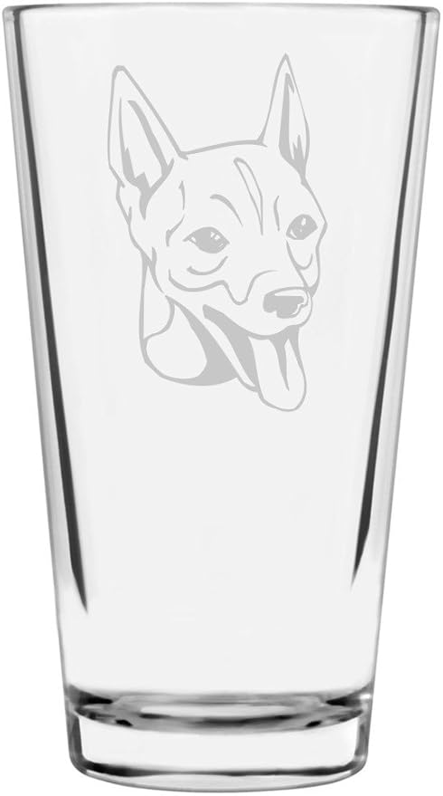 Tenterfield Terrier Custom Personalized Dog Themed Etched All Purpose 16oz Pint Glass