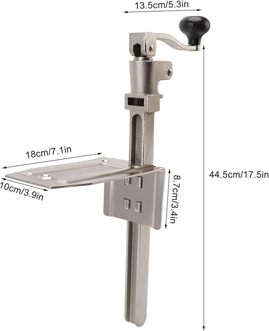 Can Opener Industrial Can Opener, Heavy Duty Commercial Can Opener Tabletop Manual Can Opener with Table Bench Clamp for Kitchen Restaurant Hotel Bar, 17.5