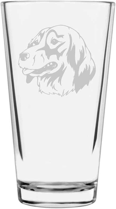 Small Munsterlander Custom Personalized Dog Themed Etched All Purpose 16oz Pint Glass