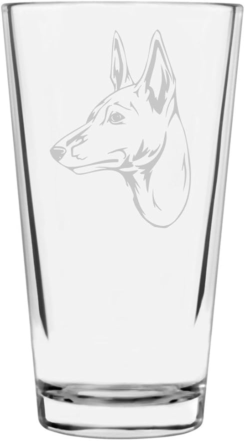 Basenji Custom Personalized Dog Themed Etched All Purpose 16oz Pint Glass
