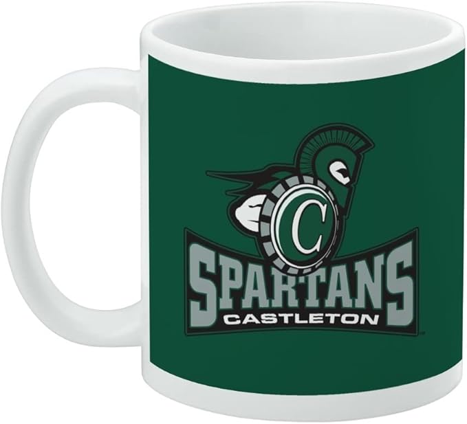 Castleton University Primary Logo Ceramic Coffee Mug, Novelty Gift Mugs for Coffee, Tea and Hot Drinks, 11oz, White