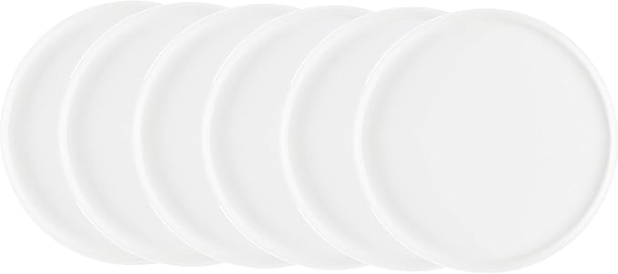 Bone China Cone Shape, Elegance White Plate 6.7", Case of 6