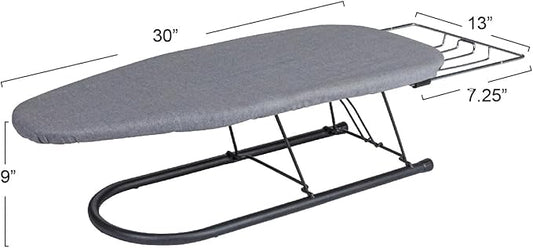 Household Essentials Tabletop Ironing Board with Iron Rest and Door Hanger | Compact Folding Ironing Station for Dorm Rooms, Apartments, and Small Spaces | 36.5"x12"