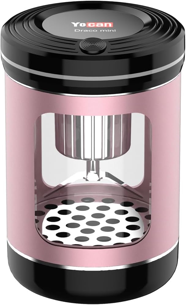 Mini Draco Electric Dry Herb and Spices Grinder with Fast Charging & Dual-Speed Grinding - Pink
