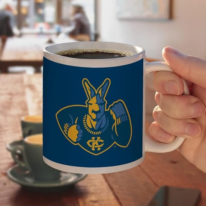 University of Missouri - Kansas City Primary Logo Ceramic Coffee Mug, Novelty Gift Mugs for Coffee, Tea and Hot Drinks, 11oz, White