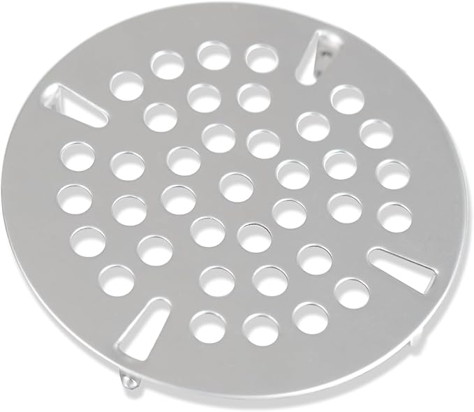 3-1/2" Commercial Sink Drain Strainer Replacement, Waste Drain Cover Screen, Flat Strainer Only for Commercial Sink Drain with Lever Handle, Stainless Steel (NOT Universal)