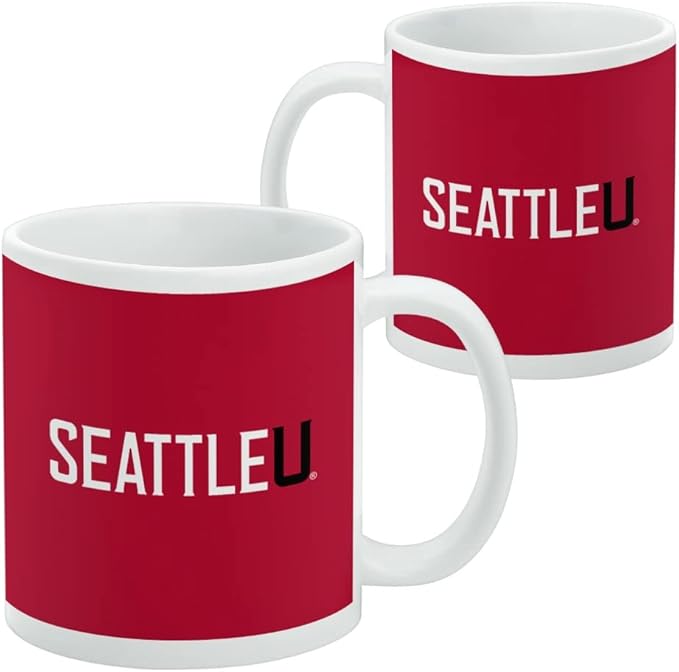 Seattle University Redhawks Logo Ceramic Coffee Mug, Novelty Gift Mugs for Coffee, Tea and Hot Drinks, 11oz, White