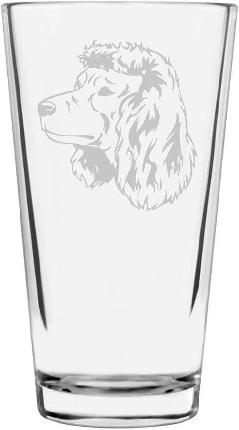 American Water Spaniel AWS Custom Personalized Dog Themed Etched All Purpose 16oz Pint Glass