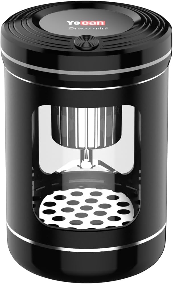 Mini Draco Electric Dry Herb and Spices Grinder with Fast Charging & Dual-Speed Grinding - Black