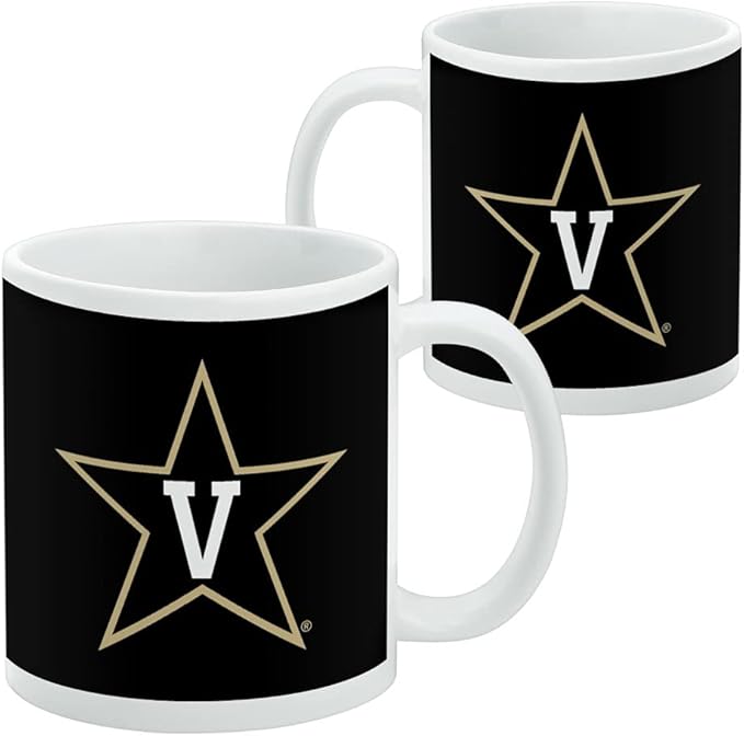 Vanderbilt University Logo Ceramic Coffee Mug, Novelty Gift Mugs for Coffee, Tea and Hot Drinks, 11oz, White