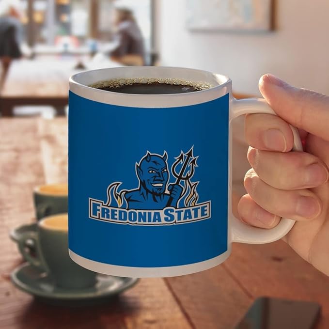 Fredonia State University Primary Logo Ceramic Coffee Mug, Novelty Gift Mugs for Coffee, Tea and Hot Drinks, 11oz, White