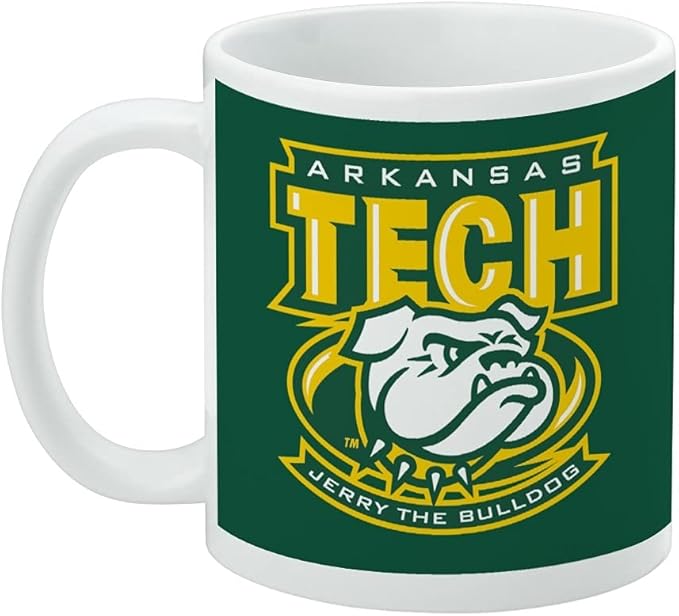 Arkansas Tech University Official Logo Ceramic Coffee Mug, Novelty Gift Mugs for Coffee, Tea and Hot Drinks, 11oz, White