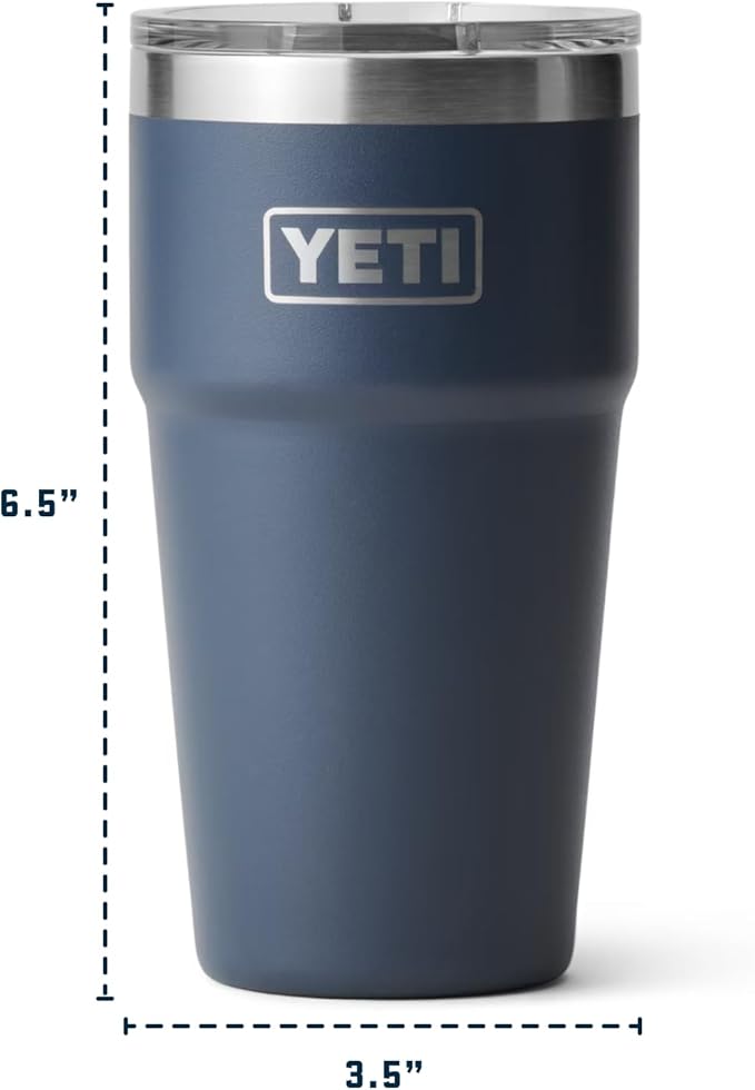 YETI Rambler 20 oz Stackable Tumbler, Stainless Steel, Vacuum Insulated with MagSlider Lid