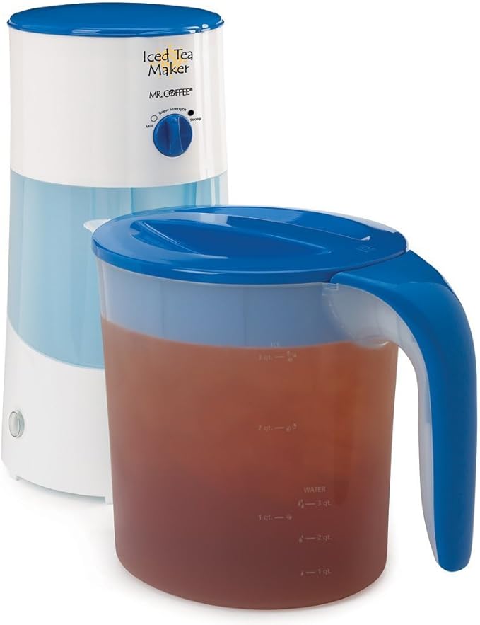 Mr. Coffee 3-Quart Iced Tea and Iced Coffee Maker, Blue