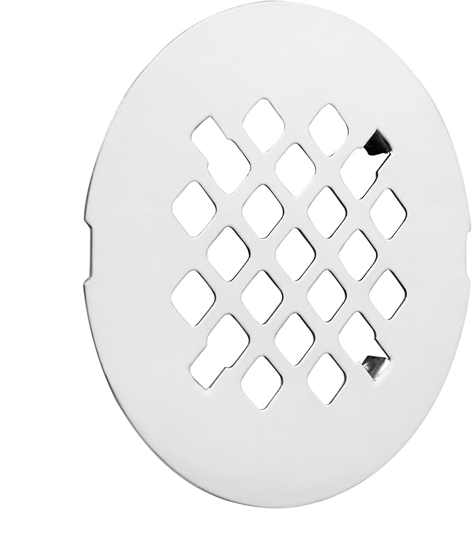 Artiwell 4-1/4” OD Snap-in Shower Drain Cover, Round Shower Drain Strainer Grid, Replacement Cover, Designed for Long-Lasting(Chrome Plated)