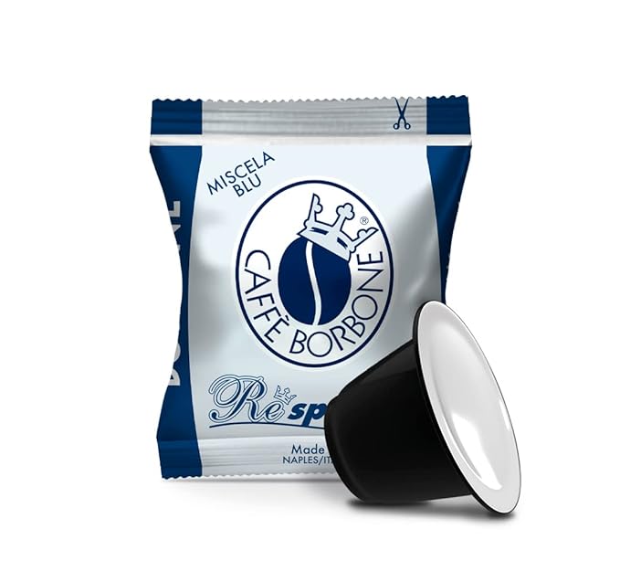Caffè Borbone Coffee Capsules, Blue Blend, Medium Roast, 50 Count, Compatible with Nespresso, Made in Italy