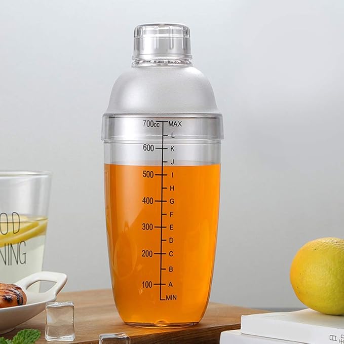 Tyenaza Thickened Manual Hand Shaking Cocktail Shaker with Clear Scale Bar Bartender Tool