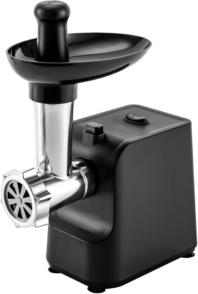 Meat Grinder, 1000W Electric Grinder For Meat with Attachments, Stainless Steel Sausage Maker Machine Kubbe Kit with 3 Grinding Plates Automatic Meat Grinder for Home & Kitchen (Black)