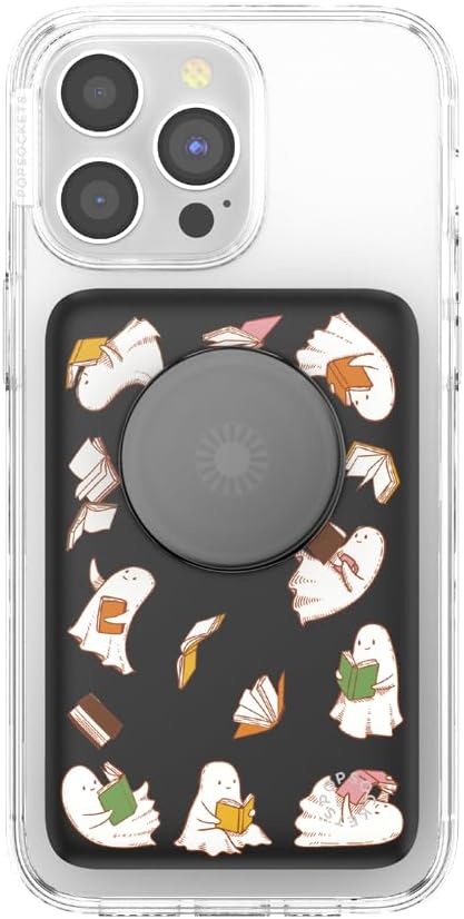 Popsockets PowerPack for MagSafe, Portable Phone Charger, Magnetic Wireless Portable Charger, 5000mAh, Halloween Spooky Book Club