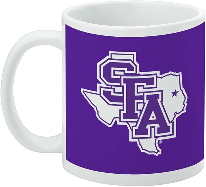 Stephen F. Austin State University Primary Logo Ceramic Coffee Mug, Novelty Gift Mugs for Coffee, Tea and Hot Drinks, 11oz, White