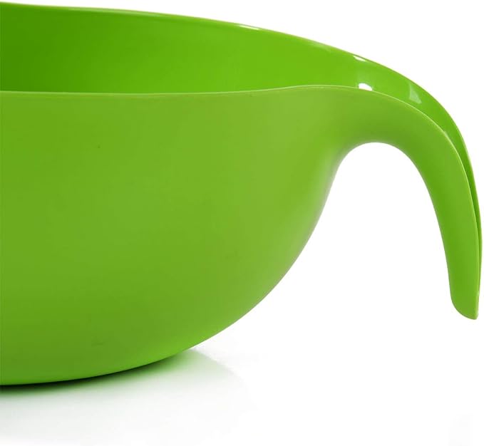 Mintra Home Rice Colander (Green) - Strainer, Lightweight, for cleaning rice, beans, fruit and vegetables 9.5x13x7