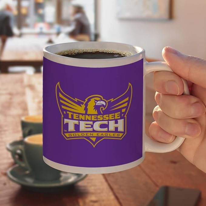 Tennessee Technological University Primary Logo Ceramic Coffee Mug, Novelty Gift Mugs for Coffee, Tea and Hot Drinks, 11oz, White