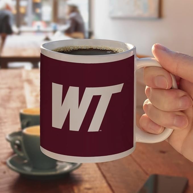 West Texas A&M Primary Logo Ceramic Coffee Mug, Novelty Gift Mugs for Coffee, Tea and Hot Drinks, 11oz, White