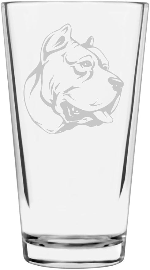 Perro de Presa Canario Custom Personalized Dog Themed Etched All Purpose 16oz Pint Glass