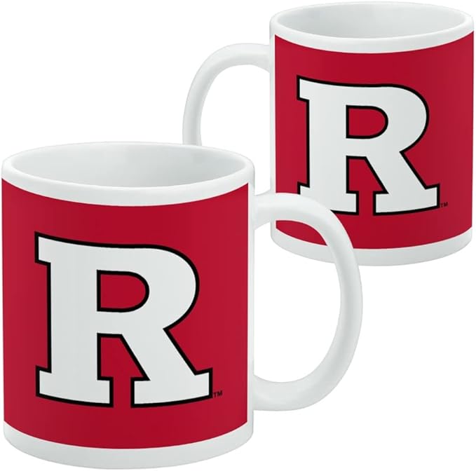 Rutgers Scarlet Knights Logo Ceramic Coffee Mug, Novelty Gift Mugs for Coffee, Tea and Hot Drinks, 11oz, White