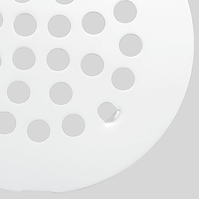Bropury 4-1/4-Inch Easy-to-Install Snap-in Shower Drain Cover Floor Drain Replacement Cover Stainless Steel (White)