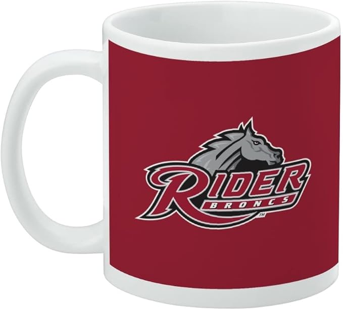 Rider University Primary Logo Ceramic Coffee Mug, Novelty Gift Mugs for Coffee, Tea and Hot Drinks, 11oz, White