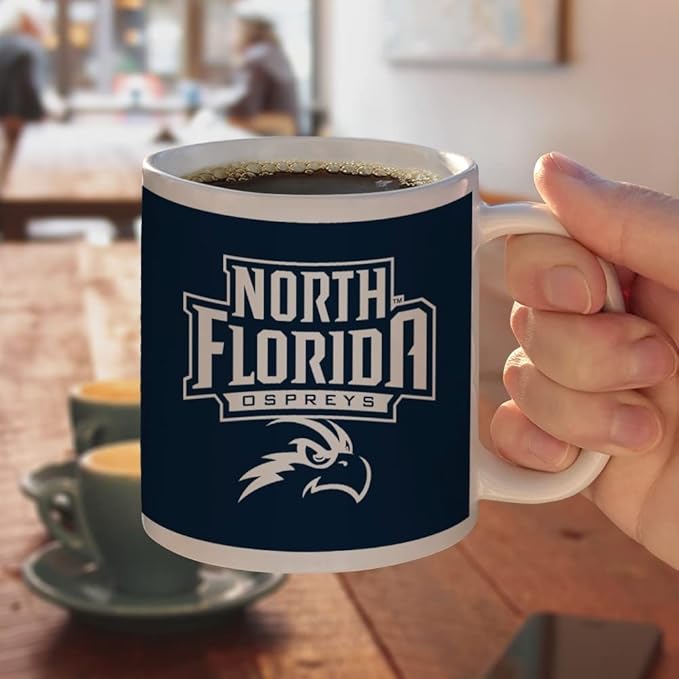 North Florida Primary Logo Ceramic Coffee Mug, Novelty Gift Mugs for Coffee, Tea and Hot Drinks, 11oz, White