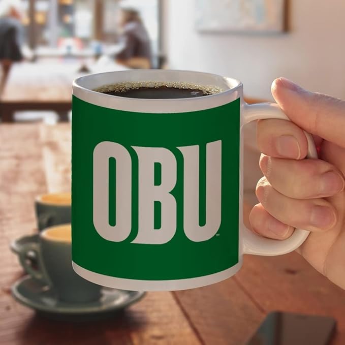 Oklahoma Baptist University Primary Logo Ceramic Coffee Mug, Novelty Gift Mugs for Coffee, Tea and Hot Drinks, 11oz, White