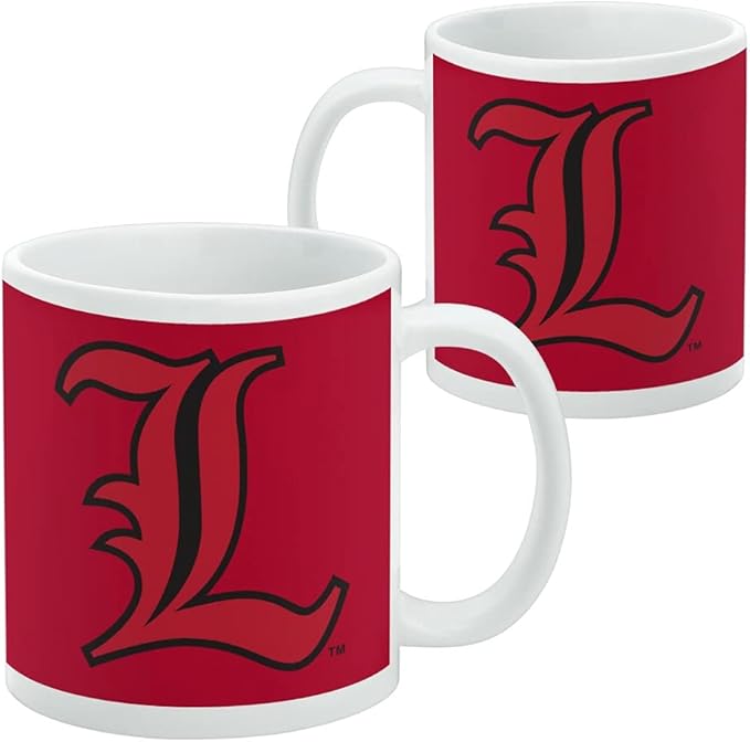 University of Louisville Primary Logo Ceramic Coffee Mug, Novelty Gift Mugs for Coffee, Tea and Hot Drinks, 11oz, White