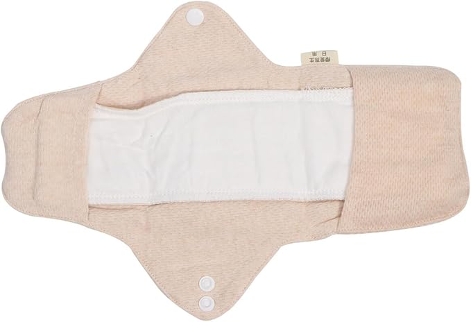 2pcs Reusable Washable Cloth Menstrual Pads for Women Soft Breathable Organic Cotton Panty Liners with Strong Absorbency Foldable Sanitary Towels for Period and Postpartum Care