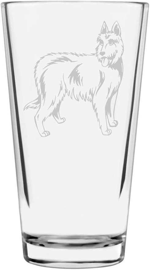 Berger Picard Custom Personalized Dog Themed Etched All Purpose 16oz Pint Glass