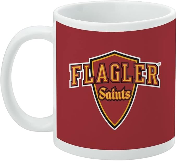 Flagler College Primary Logo Ceramic Coffee Mug, Novelty Gift Mugs for Coffee, Tea and Hot Drinks, 11oz, White