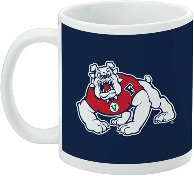 Fresno State Primary Logo Ceramic Coffee Mug, Novelty Gift Mugs for Coffee, Tea and Hot Drinks, 11oz, White