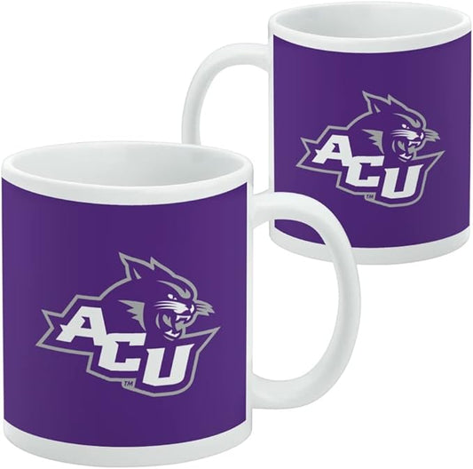 Abilene Christian Primary Logo Ceramic Coffee Mug, Novelty Gift Mugs for Coffee, Tea and Hot Drinks, 11oz, White