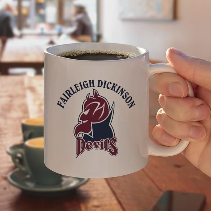 Fairleigh Dickinson University Primary Logo Ceramic Coffee Mug, Novelty Gift Mugs for Coffee, Tea and Hot Drinks, 11oz, White